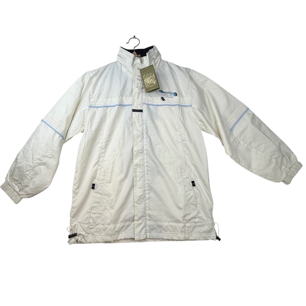 Z HIMA KA IMEN White Blue‎ Trim Sport New Style Youth Team Jacket Mens Large